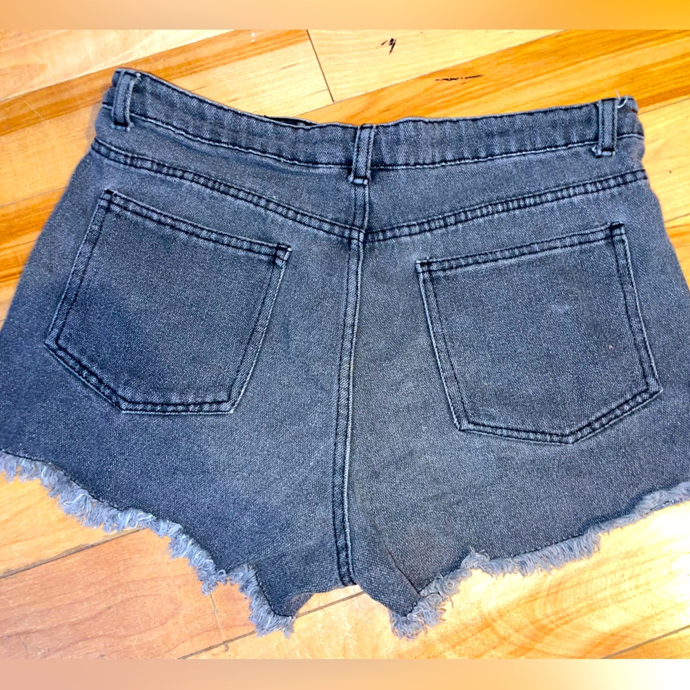 Black Jean Short, no pockets